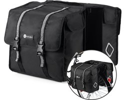 Packaway Dubbele fietstas – 36 L waterdicht – Zwart