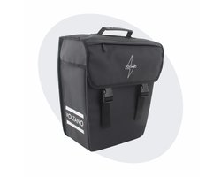 Voltano Enkele Fietstas 20L - Zwart - Afgeschuind - Waterdicht - Voorvak - Fietstas Elektrische Fiets