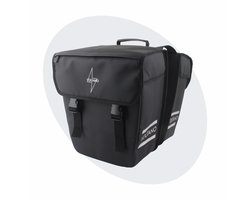 Voltano Dubbele Fietstas 40L Afgeschuind - Zwart - 100% Waterdichte Fietstassen - Fietstassen Elektrische Fietsen