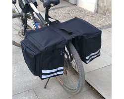Fietstas - Fietstassen dubbel - Waterdicht - Fietstas waterdicht - 50 L - Zwart