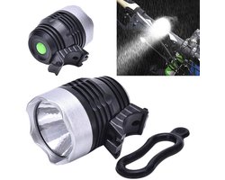 Fietslamp - 3W - Fietslamp voorlicht - Fietskoplamp LED - Fietslampjes - Racefiets verlichting - Fietsaccessoires - Wielrennen - Valbestendig - Koplamp fiets - Fietslampjes - Fietslichten - zwart