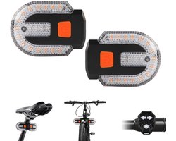 Fietsachterlicht met richtingaanwijzers, gesplitst fietsachterlicht, USB oplaadbaar fietsachterlicht met richtingaanwijzers, veiligheidswaarschuwingsfietslicht voor fietsers (met afstandsbediening).
