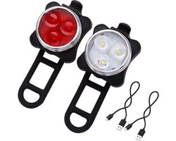 LED Fietsverlichting USB oplaadbaar - 4 modes - Waterbestendig - Fietslicht - Fietslampjes