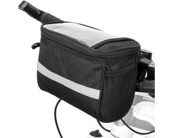 Fietstas Handvat - Touchscreen Telefoon Tas - Waterafstotend & Reflecterend - Stuurtas voor Fiets, E-bike en Mountainbike - Zwart