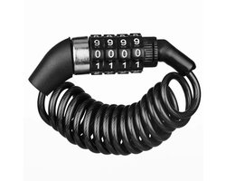 Rieba® Kabelslot 100 CM - Fiets - Mountainbike - Racefiets - Lichtgewicht Slot - Fietsslot Compact - Cijferslot geschikt voor Fiets, Helm & Bagage - Zwart