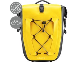 Kioto Fietstas enkel - 100% Waterdicht - Makkelijk te bevestigen - Elektrische fiets - Fietszakken voor fietsen - 1x 25 liter - Geel