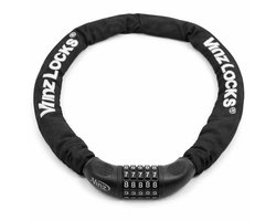 VINZ Devi Cijferslot Fiets - Kettingslot - Fietsslot - Slot met Code / Cijfer - 120cm