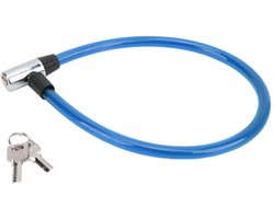 Rieba® Fietsslot - 65 cm - Kinderfiets Slot - Kabelslot Kinderen - Kinderslot Fiets - 2 Sleutels - Blauw
