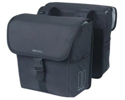 Basil GO - Dubbele fietstas - 32 Liter - Waterafstotend - Reflectiedetails - Zwart