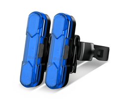 Set van twee fietsachterlichten, USB oplaadbare LED-fietsachterlichten met hoge helderheid, 4 lichtstanden, waterdichte flitser.