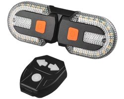 fietsverlichting - fiets achterlicht - achterlicht - fietslamp - Fietsachterlicht met richtingaanwijzer - Veiligheidswaarschuwingsstroboscoop - Oplaadbaar - 5 standen - Gesplitste draadloze afstandsbediening voor fietsen