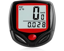 Draadloze fietssnelheidsmeter, LCD-scherm, snelheidssensor, zwart
