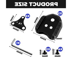Fietsschoenen Cleats Adapters voor Shimano SPD, 3-Hole Platen, Converter voor Zwarte Wegfietsschoenen, Fietsaccessoires en Pedalen