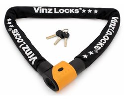 VINZ Jannu ART 3 Kettingslot 150cm - Goedgekeurd Fietsslot, Scooterslot, Fatbike / Elektrische Fiets Slot
