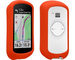 kwmobile hoes geschikt voor Garmin Edge Explore 2 - Siliconen beschermhoes voor fietsnavigatie - oranje