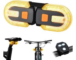 Slimme LED-fietsachterlicht met richtingaanwijzers en afstandsbediening – USB-oplaadbaar fietslicht, IPX4 waterdicht, 5 standen – Geschikt voor fietsen