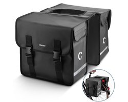 Craved Dubbele Fietstassen Breeze - Waterdicht - 40 liter - Zwart - Met reflectie - Elektrische Fiets