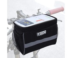 Telefoonhouder Fiets Stuurtas - Grote Afneembare Fietstas Stuur Met Smartphone / Telefoon Houder Fiets - Afneembaar - Waterproof