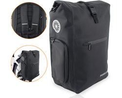 Proride® Fietstas Enkel - Rugzak - Rugtas 25L - Fietstas Electrische Fietsen - 3-in-1 Waterdicht Fietstas - Met Schouderband - Met Laptophoes- 25 Liter - Zwart - Fietszakken - Elektrische Fiets