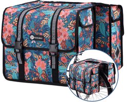 Packaway Dubbele Fietstassen - Waterdichte Fietstassen Elektrische Fiets - 36 Liter - Wild Garden