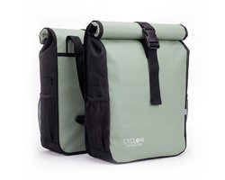 Cycloni GLIDE 48L Dubbele Fietstas - 100% Waterdicht Fietszakken - Moderne Design voor Electrische Fiets - Voor Dames en Heren - Mint Groen