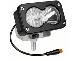 E-bike-koplamp in Baja-stijl for Ridstar Q20, 3-pins Julet Plug-and-Play, 6800K helder, 10V-80V breedspanning, 30W volledig aluminium off-road(Yellow light (extension cord))