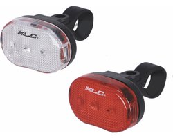 XLC Fietsverlichtingset - Rood & Wit LED - Inclusief batterijen