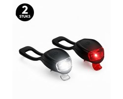 Fietsverlichting Set Voor & Achter – LED Fietslamp Batterij – Waterdicht – Inclusief 4x CR2032 – Sterke Fiets Lampen – Eenvoudige Montage
