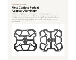 Dailygoods - Fiets Clipless Pedaal Adapter - Aluminium Pedaal - Ideaal voor Wielrenners - Zwart - Lichtgewicht en Duurzaam - Geschikt voor SPD-Schoenen