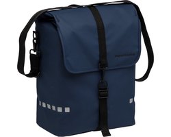 New Looxs ® Odense Single - Enkele Fietstas - Waterafstotend Polyester - Afneembare Fietstas Enkel - Geschikt voor Elektrische Fietsen - 17,5 liter - Schoudertas - Dark Blue