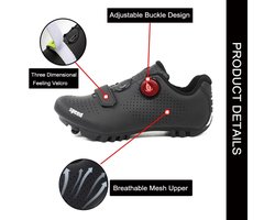 Fietsschoenen voor heren en dames - MTB en weggebruik, SPD compatibel, comfortabele en duurzame fietsschoenen