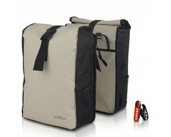 Morelia® Fietstas - Fietstassen Electrische Fietsen - Fietstassen Dubbel - Incl Achterlicht - 44 Liter - 100% Waterdicht - Tarpaulin materiaal