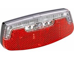 Rieba® Fiets Achterlicht - LED Fietsverlichting - 80 mm - Inclusief Batterijen - Verlichting Bagagedrager - Fietslamp - Achterlamp - 2 Standen - Rood