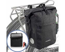 Morelia® Fietstas - Incl Laptoptas & Achterlicht - Fietstassen - Fietstassen Electrische Fietsen - Fietstassen Enkel - 28 Liter - 100% Waterdicht - Tarpaulin materiaal
