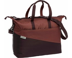 New Looxs ® Oslo Tendo - Enkele Fietstas - Schoudertas met Laptopvak - Afneembare Shopper met Rits - Multifunctioneel - 100% Gerecycled Polyester - Geschikt voor Electrische Fietsen - 21 Liter - Burgundy-Rust