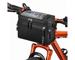 Stuurtas Fiets – Fietstas stuur waterdicht met Smartphone houder – Afneembaar - Schoudertas – geschikt voor Elektrische Fiets