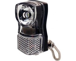Ikzilight Koplamp - Compact LED - Chroom - Met Bracket - Inclusief Batterijen