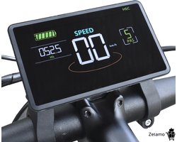 Zetamo H6C Display - Geschikt voor Ouxi - V20 fatbike LCD scherm 25 km/u begrensd