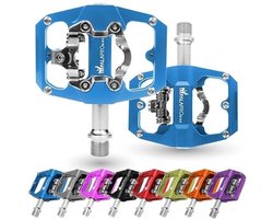 Dubbele Functie Fiets Flat Pedalen en SPD Pedalen 9/16" - MTB Platform Pedalen zonder Klicksysteem