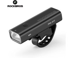 ROCKBROS Fietslamp – 800 Lumen LED Voorlamp & Zaklamp – Aluminium Alloy – USB Oplaadbaar – Waterdicht IPX6 – Compact & Superhelder – Voor MTB, Racefiets & Stadsfiets
