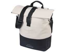 Basil Cove - Enkele fietstas - 14-16 Liter - Waterafstotend - Reflectie details - Gerecycled materiaal - MIK Hooks - wit/zwart