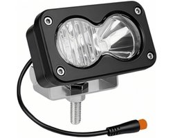 E-bike koplamp Baja-stijl geschikt voor Ridstar Q20, 3-pins Julet stekker plug-and-play, helder 6800K wit licht, breedspanning 10V-80V, 30W volledig aluminium off-road lamp (met verlengkabel)
