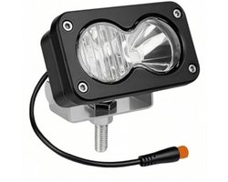 3-pins E-bike-koplamp in Baja-stijl for Ridstar Q20, 3-pins Julet Plug-and-Play, 6800K helder, 10V-80V breedspanning, 30W volledig aluminium off-road(Yellow light (extension cord))