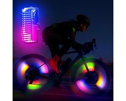 Sounix Spaakverlichting Fiets - Achterlicht - LED - Fietslamp USB Oplaadbaar - Spaakverlichting met bewegingssensor - 1 stuk
