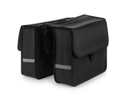 Dubbele Fietstas - Fietstassen voor Bagagedrager - 28 Liter - Waterdicht - Reflecterende Details - Zwart