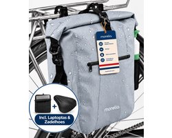 Morelia® Fietstas 100% Waterdicht ( 28 Liter Sage Green )- Incl Laptoptas & Waterdichte Zadelhoes - Fietstassen - Fietstassen Electrische Fietsen - Fietstassen Enkel - Tarpaulin materiaal