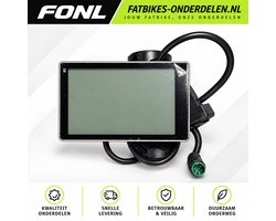 FONL Fatbike Display M5 LCD - Scherm voor Ouxi V8, H9, V20 en H9 2.0 - Niet Opvoerbaar - Dashboard Elektrische Fiets - Zwart