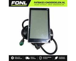 FONL Fatbike Display M5 LCD - Scherm voor Ouxi V8 en H9 - Inclusief Aansluitkabel - Dashboard Elektrische Fiets - Zwart