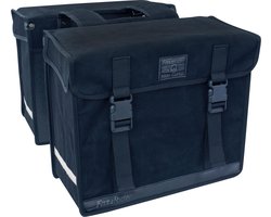 Fastrider Dubbele Canvas Fietstas Led Medium - Blauw DMG