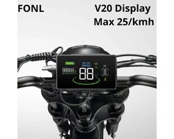 H6C LCD Display – Geschikt voor OUXI V20 – Fatbike Fietscomputer – 25 km/u Begrensd
